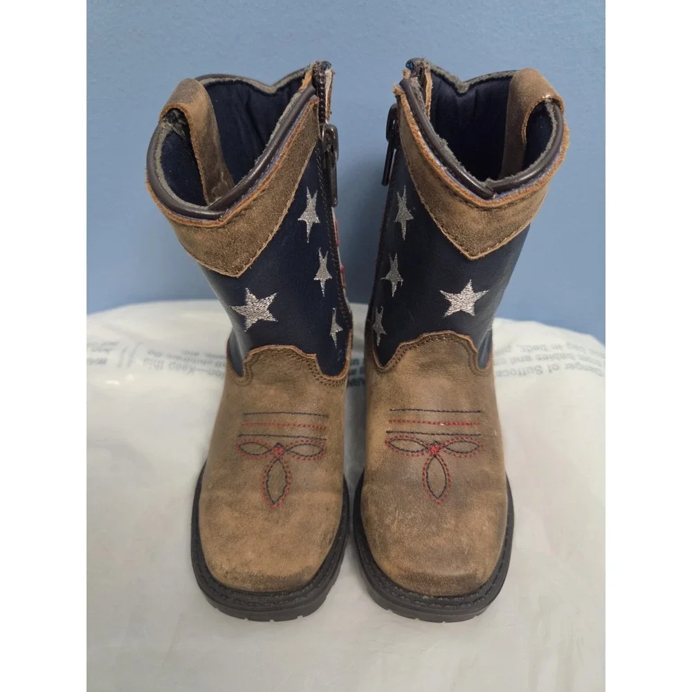 SMOKY MOUNTAIN BOOTS Toddler Stars And Stripes Size 5R Western Boots